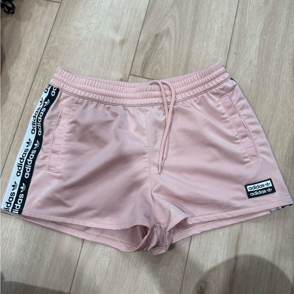 Adidas Pink Athletic Shorts with Elastic Waistband